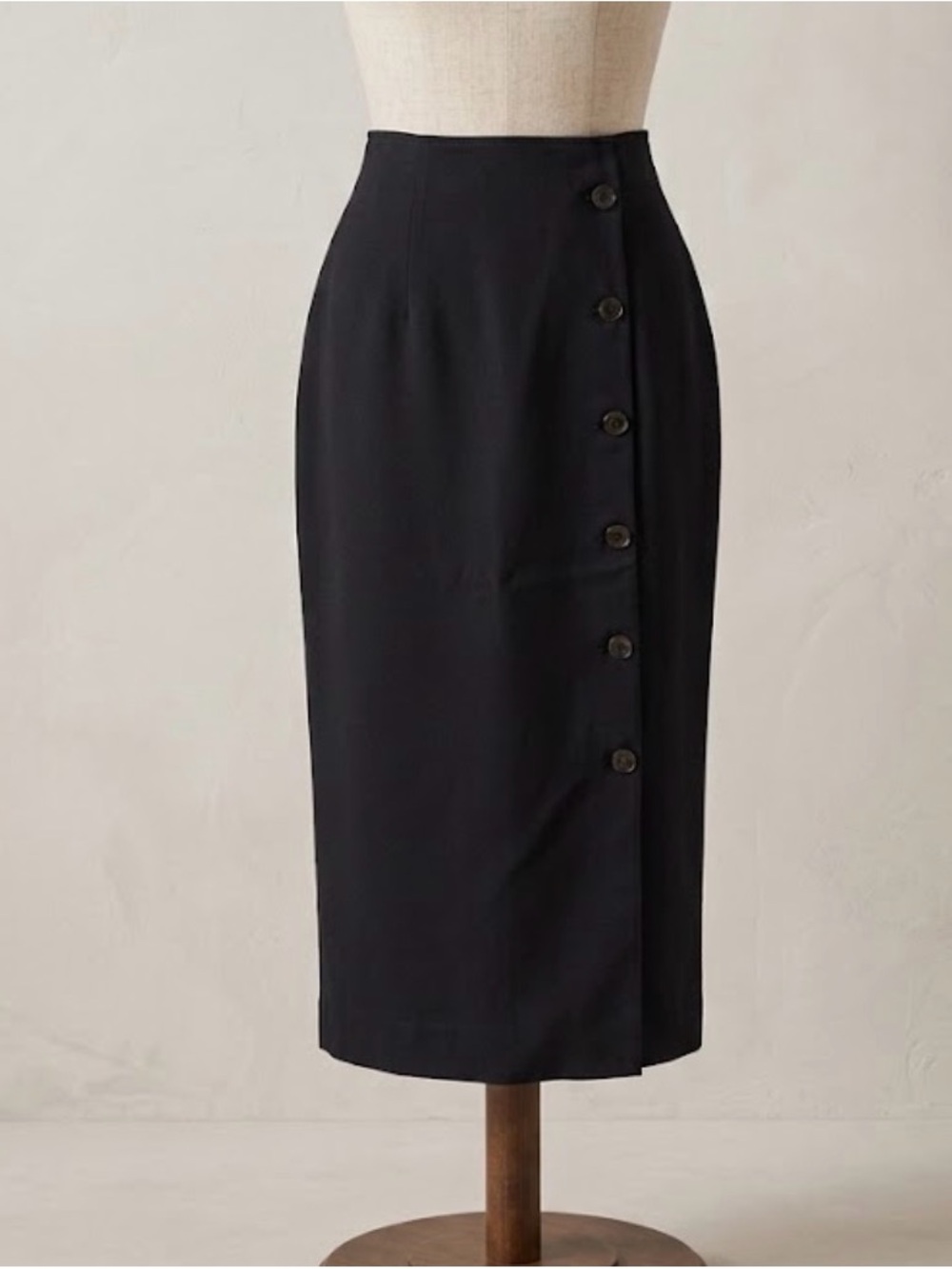 The Limited Vintage Button Front Midi Pencil Skirt Made in Italy Business Formal